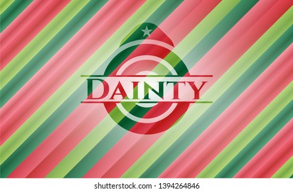 Dainty christmas badge background. Vector Illustration. Detailed.