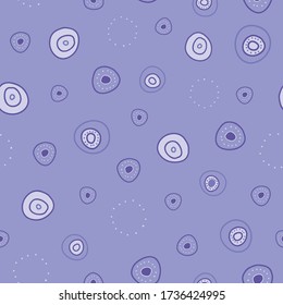 Dainty Dots fun dots and circles in a monochromatic blue color scheme background seamless repeat vector pattern surface design