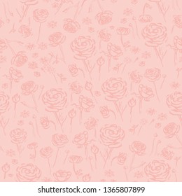 Dainty and Feminine Floral Seamless Vector Pattern