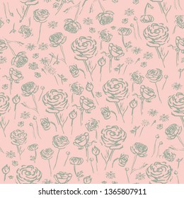 Dainty and Feminine Floral Seamless Vector Pattern