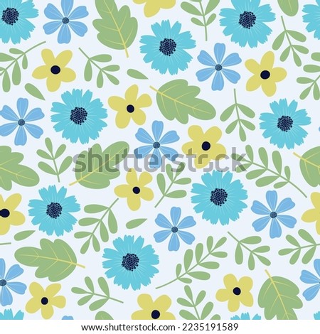 Dainty floral seamless surface pattern design. Aesthetic bunch of blooming scandi pressing wildflowers. Allover printed flowery texture with white background. Exquisite tileable floral arrangement. 