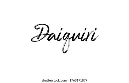 Daiquiri Hand drawn vector lettering Isolated on white background