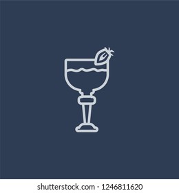 Daiquiri icon. Daiquiri linear design concept from Drinks collection. Simple element vector illustration on dark blue background.