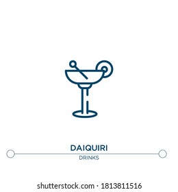 daiquiri outline vector icon. simple element illustration. daiquiri outline icon from editable drinks concept. can be used for web and mobile
