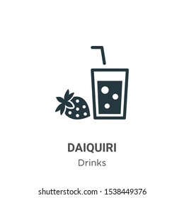 Daiquiri vector icon on white background. Flat vector daiquiri icon symbol sign from modern drinks collection for mobile concept and web apps design.