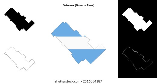 Conjunto de mapas do departamento de Daireaux (Buenos Aires)