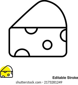 Dairy Cheese Vector Line Icon