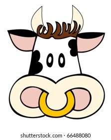 Dairy cow face.