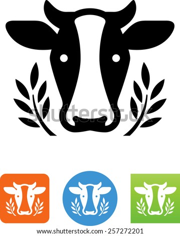 Dairy Cow Icon Stock Vector (Royalty Free) 257272201 - Shutterstock