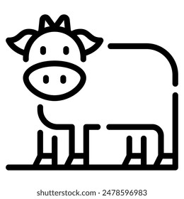 Dairy Cow icon for web, app, infographic etc