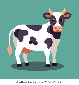 Dairy cow milk animal vector illustration image