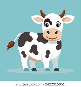 Dairy cow milk vector illustration image