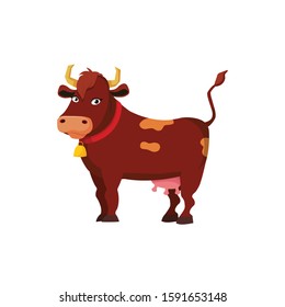 dairy cow with spots vector illustration