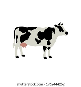 dairy cows vector black white animal