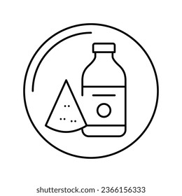dairy department store line icon vector. dairy department store sign. isolated contour symbol black illustration