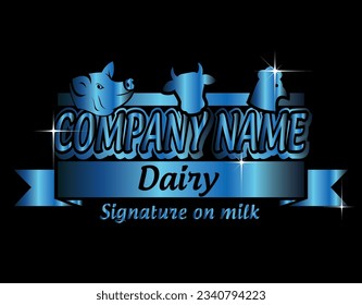 Dairy Farm, Family Farm, Best Choice, Strong ,Stylish,Elegance and Premium Logo, Cow-Piggy- Sheep-Chicken Farm, Egg Factory