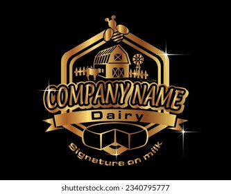 Dairy Farm, Family Farm, Best Choice, Strong ,Stylish,Elegance and Premium Logo, Cow-Piggy- Sheep-Chicken Farm, Egg Factory