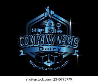 Dairy Farm, Family Farm, Best Choice, Strong ,Stylish,Elegance and Premium Logo, Cow-Piggy- Sheep-Chicken Farm, Egg Factory