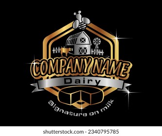 Dairy Farm, Family Farm, Best Choice, Strong ,Stylish,Elegance and Premium Logo, Cow-Piggy- Sheep-Chicken Farm, Egg Factory