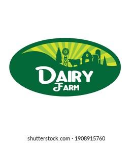 Dairy Farm  House Logo Free Vector