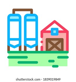 vector de icono de granja lechera. signo de granja lechera. ilustración de símbolo de contorno aislado