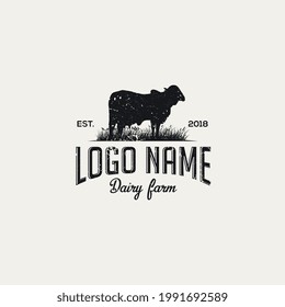 Dairy farm logo concept design.