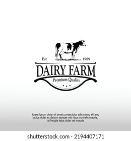 Dairy Farm Logo Design Idea Stock Vector (Royalty Free) 2194407171 ...