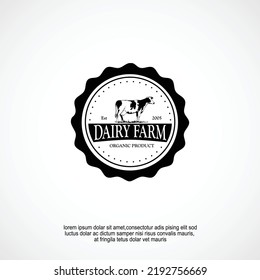 dairy farm product logo design idea