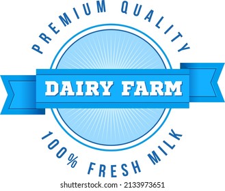 A Dairy farm text label illustration