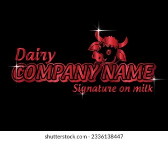 Dairy Farm,Family Farm,Cow-Piggy-Sheep-Chicken Farm,Egg Factory,Stylish -Elegance-Premium Logo