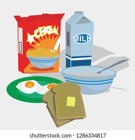 Dairy Food Breakfast Vector