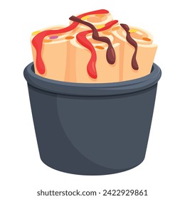 Dairy food ice cream icon cartoon vector. Fruit menu. Summer food