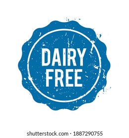 Dairy free approval seal print stamp