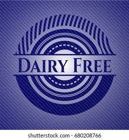 Dairy Free badge with jean texture