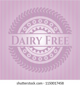 Dairy Free badge with pink background