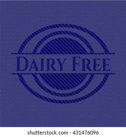 Dairy Free emblem with jean texture