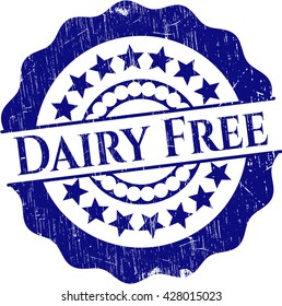 Dairy Free grunge style stamp