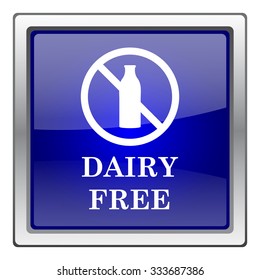 Dairy free icon. Internet button on white background. EPS10 vector.