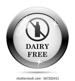 Dairy free icon. Internet button on white background. EPS10 vector.