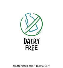 Dairy free icon. Sign for food packaging.