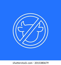 dairy free line vector icon with a cow
