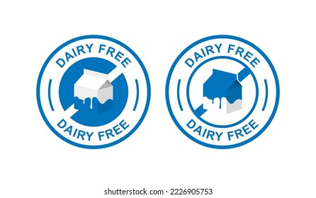 Dairy free logo vector design. Suitable for product label