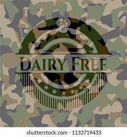 Dairy Free on camo pattern