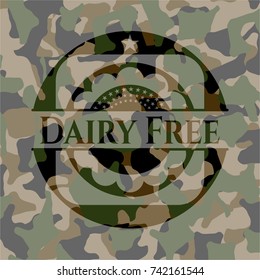 Dairy Free on camo pattern