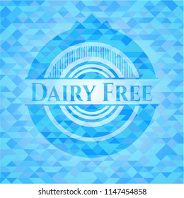 Dairy Free realistic light blue mosaic emblem