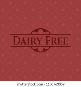 Dairy Free retro style red emblem