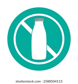 Dairy free sign or Dairy free symbol vector isolated in flat style. Best Dairy free sign vector for product packaging design element. Dairy free symbol for packaging design element.