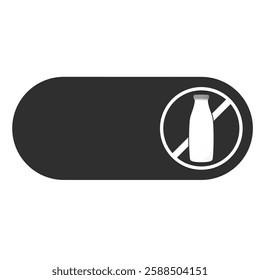 Dairy free sign or Dairy free symbol vector isolated in flat style. Best Dairy free sign vector for product packaging design element. Dairy free symbol for packaging design element.