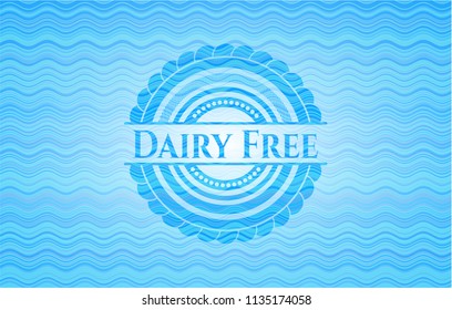 Dairy Free water badge background.