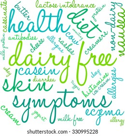 Dairy Free word cloud on a white background. 